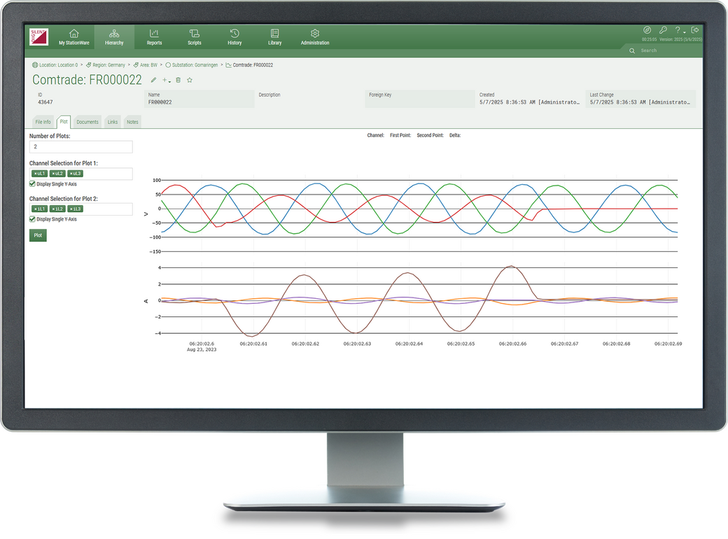 Gestion COMTRADE StationWare